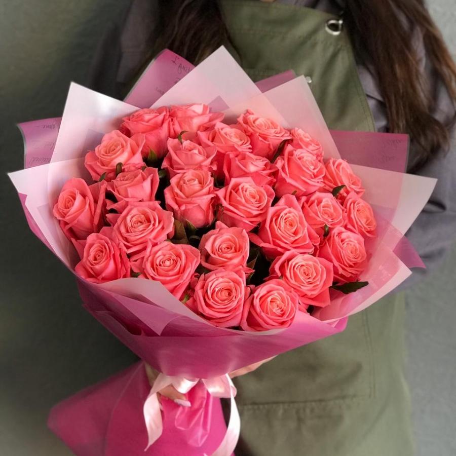 Розовые розы 50 см 25 шт. (Россия) №: 305250