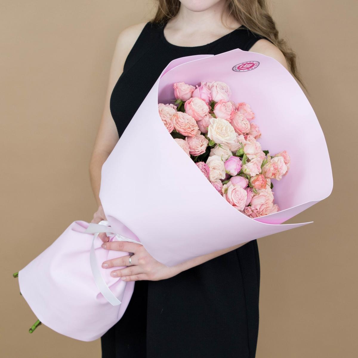 Розы кустовые розовые артикул букета   4350