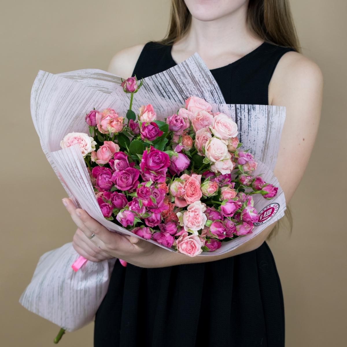 Розы кустовые розовые артикул букета   4350