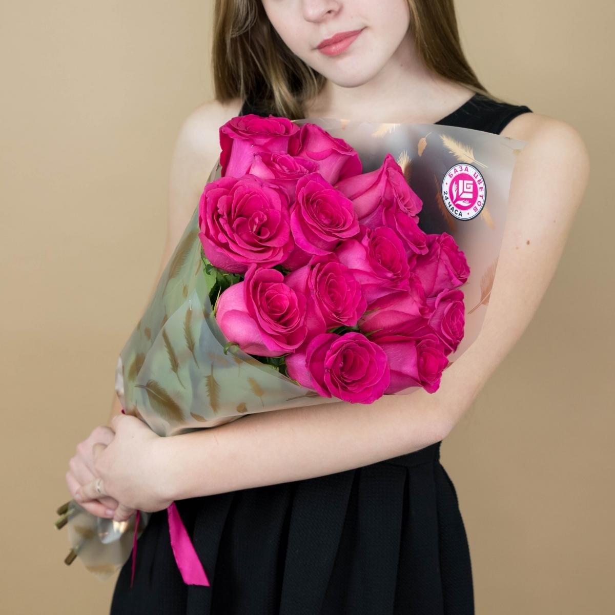 Букет из розовых роз 15 шт 40 см (Эквадор) артикул букета  80400
