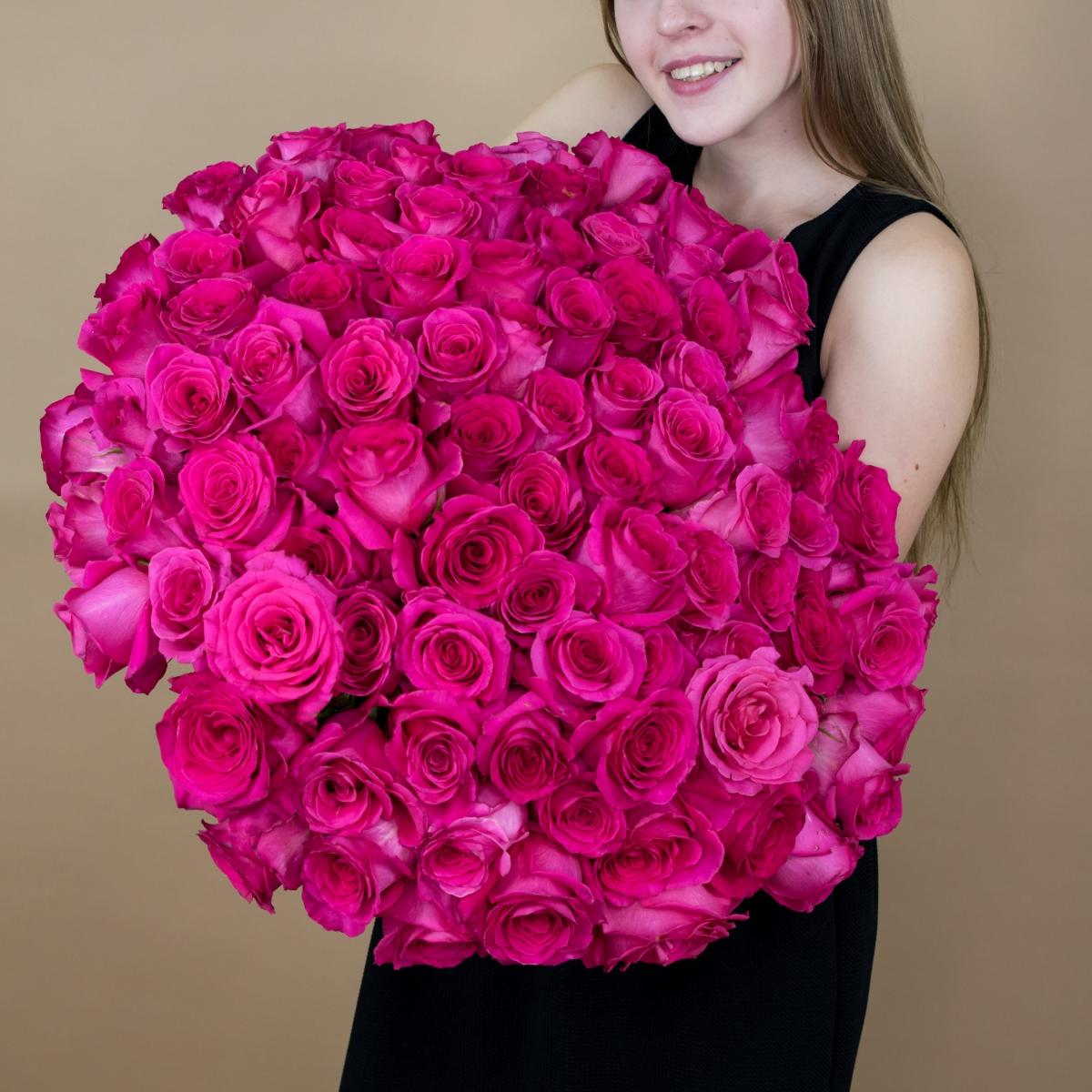 Букет из розовых роз 75 шт. (40 см) (код  80850)