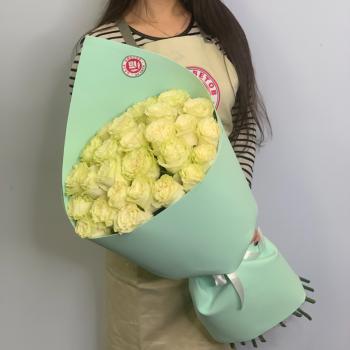 Букет из белых роз 21 шт 40 см (Эквадор) код: 109200